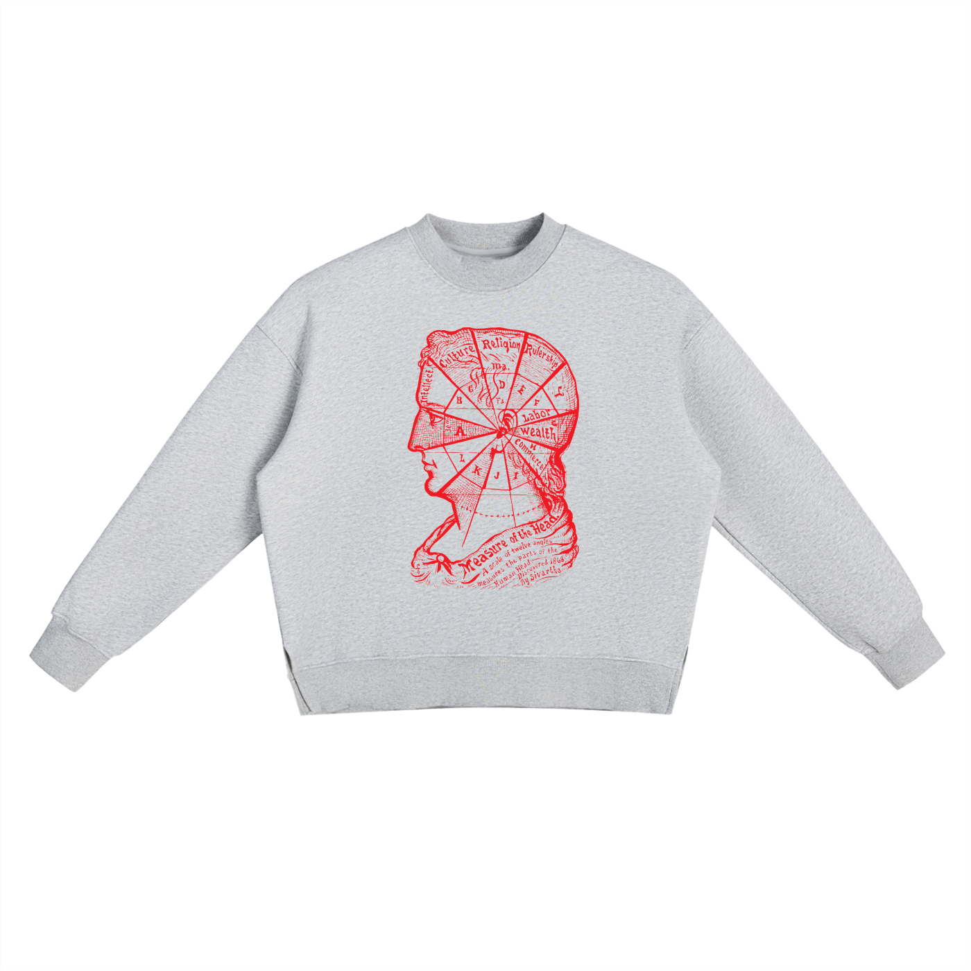 Fleece Side Slit Crewneck Sweatshirt